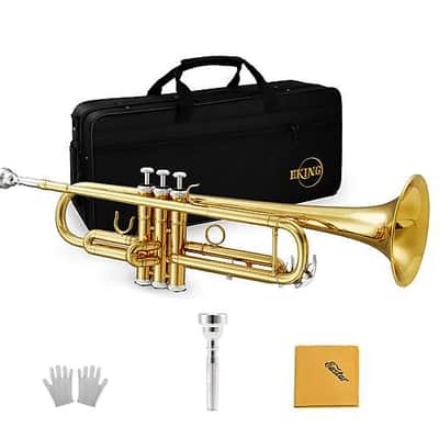 Standard Student Trumpet Brass Gold Bb Trumpet image 1