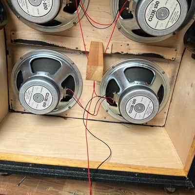 Marshall JCM800 Lead Series Model 1982A 4x12 Angled Guitar Speaker Cabinet w/ Original Celestion G12H-100 T3595 Speakers - Made in England image 6