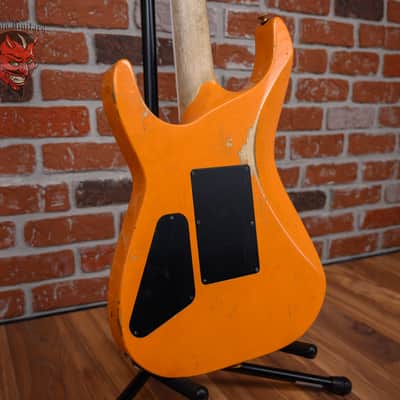 Jackson USA Custom Shop SL Soloist 3S-V Capri Orange Nitro Relic 2020 w/OHSC image 14