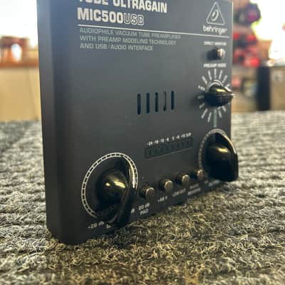 Behringer MIC500USB Tube Ultragain Mic Preamp 2016 - Present - Black image 2