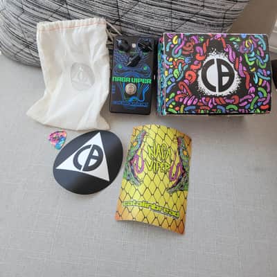 Catalinbread Naga Viper treble booster with box, bag, and stickers image 1