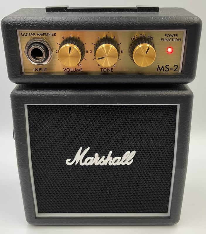 Marshall Micro Stack MS-2 1-Watt 1x2" Battery-Powered Guitar Combo 2012 - Present - Black image 1