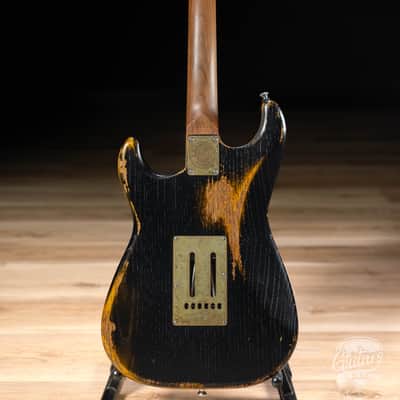 Paoletti Alfa Loft P-90/SS Maple Neck “Stratospheric” S-Style – Gold-Black image 7