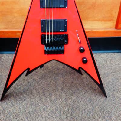 Jackson Pro Series Signature Phil Demmel Demmelition King V 2010s Red with Black Bevels image 5