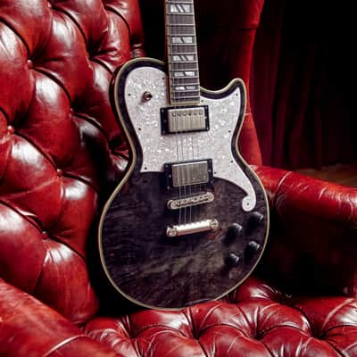 USA Atlantic Custom Shop - Offset Solidbody w/ Hardshell Case - One of a Kind - Trans Black image 1