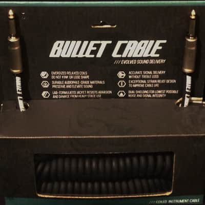 Bullet Cable BC-30CC 1/4" TS Straight Coiled Instrumment/Guitar Cable - 30'