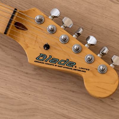1990s Levinson Blade Texas Standard Vintage S-Style Electric Guitar Black, Japan image 4