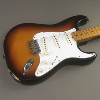 Vintage Fender Stratocaster 1993 Sunburst Solid Body Custom Strat Relic ST57/62 Mod Guitar HSC 7 Lb image 17
