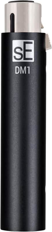 sE Electronics DM1 Dynamite Ultra-Slim Inline Microphone Preamp for Ribbon & Dynamic Microphones - Mic Preamp with +28dB Gain for Clean, Natural Sound - Ideal for Podcasting & Live Sound (Black) image 1