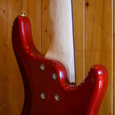 AIO Wolf KTB-6 6 String *Left-Handed *Fretless Bass - Red Burst image 15