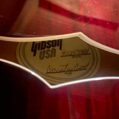 Gibson Chet Atkins Country Gentleman 1986 - 2005 - Wine Red image 5