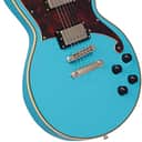 D'Angelico DELUXE BRANDON NIEDERAUER ATLANTIC SONIC BLUE DADATLTAZCS w/ Case