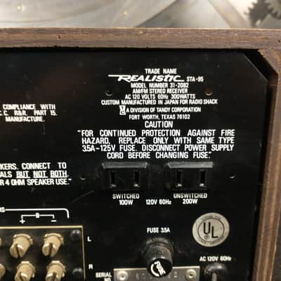 Realistic STA-95 AM/FM Stereo Receiver image 7