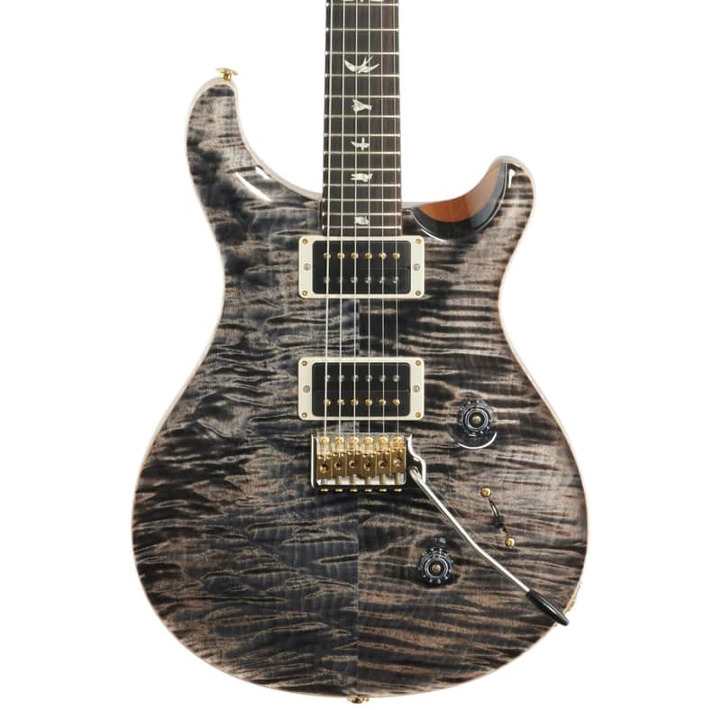 PRS Paul Reed Smith Custom 24 Pattern Thin 10 Top Electric Guitar (with Case), Charcoal Burst image 1