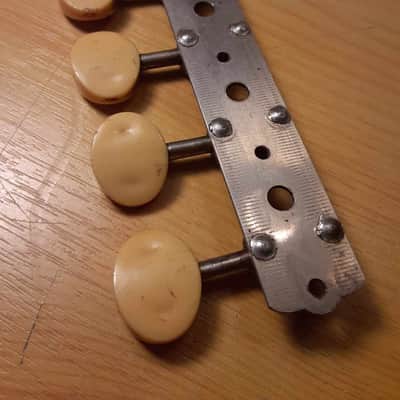 Harmony Silvertone * Unbranded Mandolin A-Style Tuning Machine Strip (Treble Side only) image 5