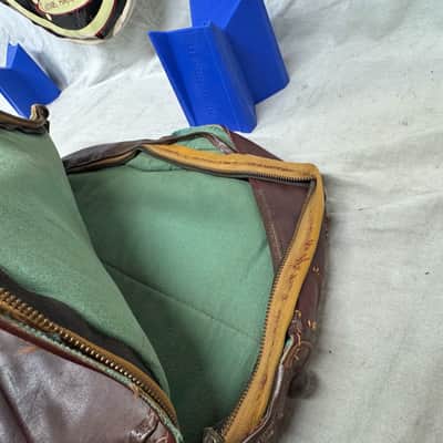 Artistic Products Company (Victoria) Vintage Plasti-Leather (Leather/Vinyl) Gig Bag 1950s - Brown image 13
