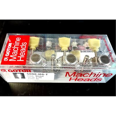 6 Vintage Gotoh SD90 MG-T Locking Magnum Lock Nickel Tuners 3+3 image 5