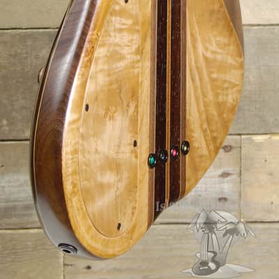 Lea Custom 4 String Electric Bass Guitar Walnut w/ Case image 2