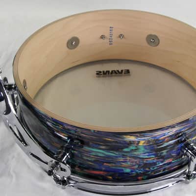 Click Custom 10ply Maple 4x12 Pancake Tom Tom Japanese Rainbow Abalone image 9
