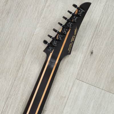 Legator Ninja X7F Multi-Scale 7-String Guitar, California Buckeye Burl, Fishman Set, Caribbean Blue image 9