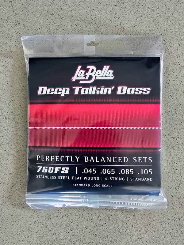 Brand new, unopened La Bella 760FS Deep Talkin' Bass flat wound bass strings .045 .065 .085 .105. image 1