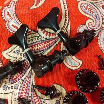 2016 EPIPHONE THUNDERBIRD PARTS LOT, TUNERS, KNOBS, PLATES, SCREWS image 3