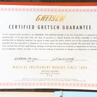 Unplayed! 2020 Gretsch G6128TDS-PE-LIV Player’s Edition Jet Lotus Ivory DS w/ Bigsby + COA OHSC image 4