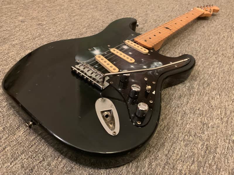 Marlin by hohner Stratocaster  Vintage Black electric guitar image 1