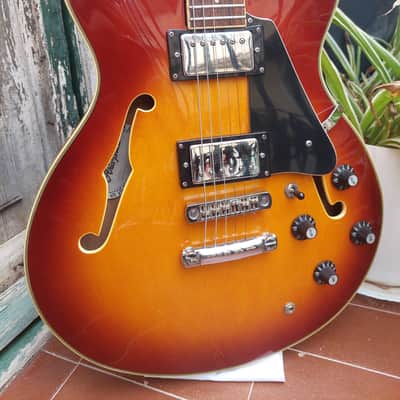 1986 Aria Pro II TA-40 Sunburst MI Korea ES-335 Style Jazz image 6