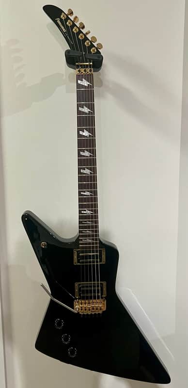 Rare Fernandes EX-85L Left Handed 1984 - Black - Explorer - Lightning Bolt Inlays - Set Neck - Made In Japan MIJ image 1