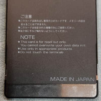 Roland PN-D10-02 Sound Library Card for D10/20/110 Synths 1990s Japan image 2