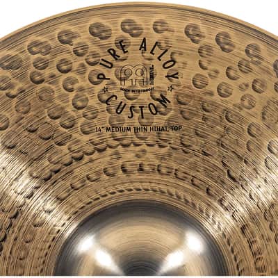 Meinl Pure Alloy Custom PAC14MTH 14" Medium Thin HiHat image 3