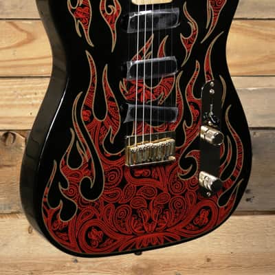 Fender  James Burton Signature Telecaster Electric Guitar Red Paisley Flames w/ Case "Mint Condition" image 2