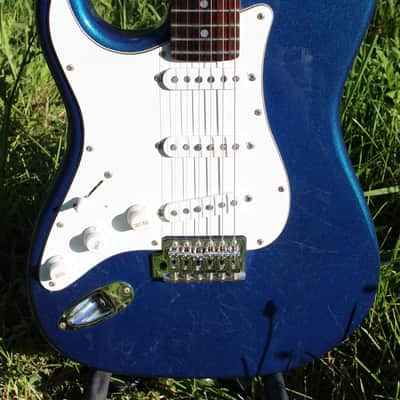 Aria Left Handed STG 2000s - Royal Blue Sparkle image 7