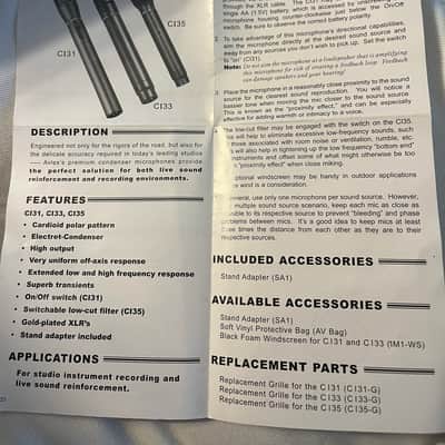 Avlex CI35 Condenser Instrument Microphone. image 4