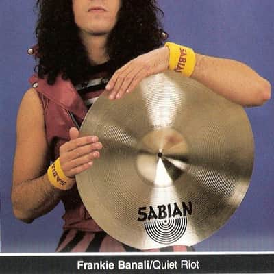 Sabian - Frankie Banali's, Quiet Riot, 16" Pro Studio Crash, SIGNED! 1566g image 2