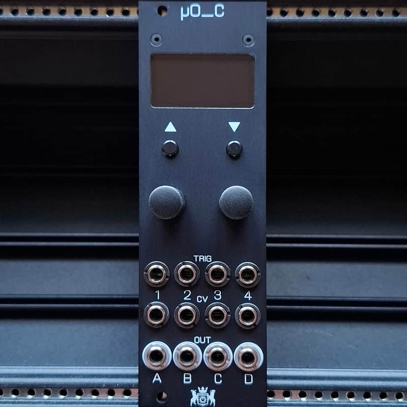 Michigan Synth Works uO_C Micro Ornament and Crime Black Clear Display Eurorack image 1