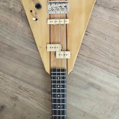 Kay Flying V bass 1980s - natural image 16
