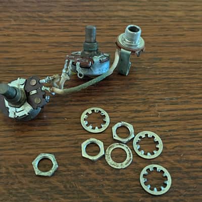 1965 Fender Jazz Precision Mustang guitar bass pots harness jack image 1