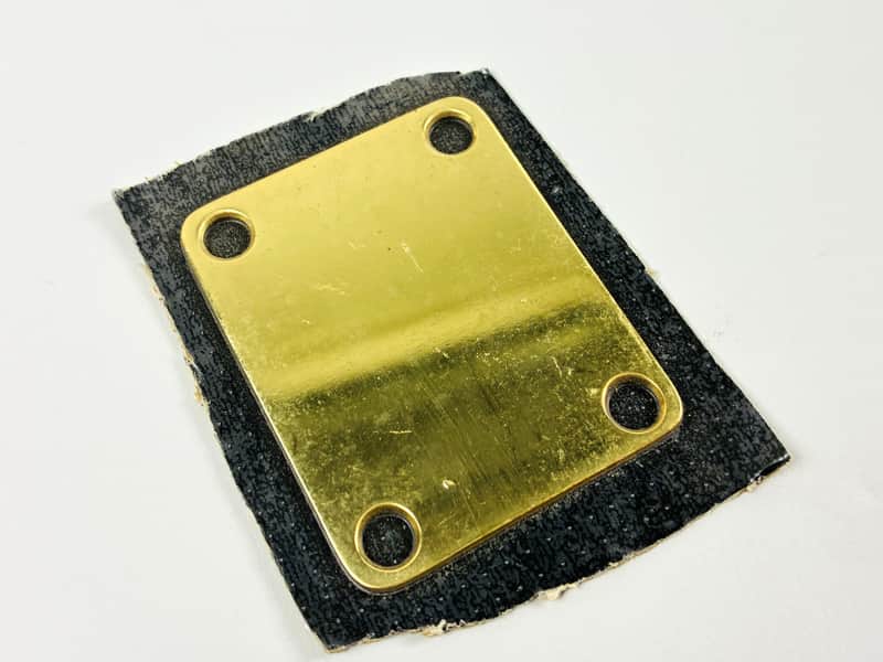 Schecter Dream Machine Brass Neck Plate – NOS 80s - Brass image 1