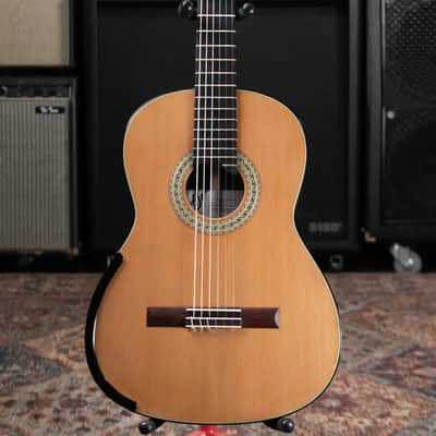 Jose Marques Doubletop Classical Acoustic Guitar - Exotic Ebony, Cedar Top with Hardshell Case image 3
