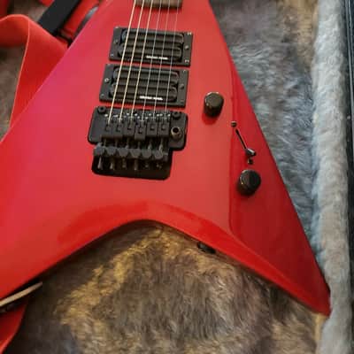 Kramer Vanguard Flying V Red Sparkle Reverse Headstock! image 3