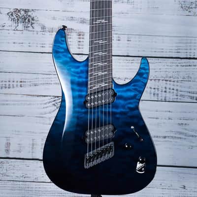 *B STOCK* Schecter Reaper 7 Elite Multiscale | Deep Ocean Blue image 1