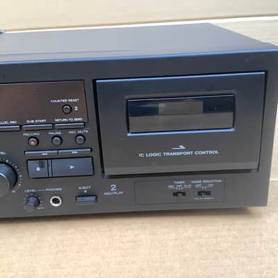 TEAC W-1200 Double Cassette Deck Player 2018 - Present - Black image 3