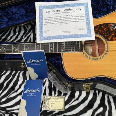 MINT! 2006 Larrivee D-10 Bubinga - Pomelli Deluxe - New Old Stock - #9 of 30 - Limited Edition - Authorized Dealer - 4.8lbs - Serial #90741 image 13