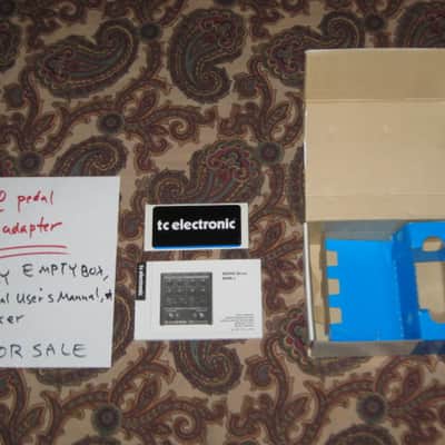 litely handled TC Electronic EMPTY Cardboard Box + original User's Manual & sticker for NDR-1 Nova Drive OD & Distortion (NO: pedal, adapter) late 2000s-early 2010s (part of 2 outer sides of BOX were spray painted white to cover water stains) image 2