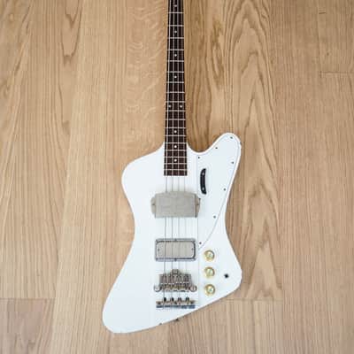 2011 Burny Thunderbird IV Electric Bass Guitar Polaris White w/ Upgrades image 2