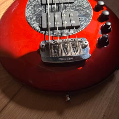 Ernie Ball Music Man Bass Guitar Bongo 4 serial F18900 Dual Humbucker "HH" configuration) circa 2004–2005 - Lava Pearl image 9