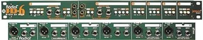Radial Engineering JD6 6-Channel Rackmount Passive Direct Box image 1