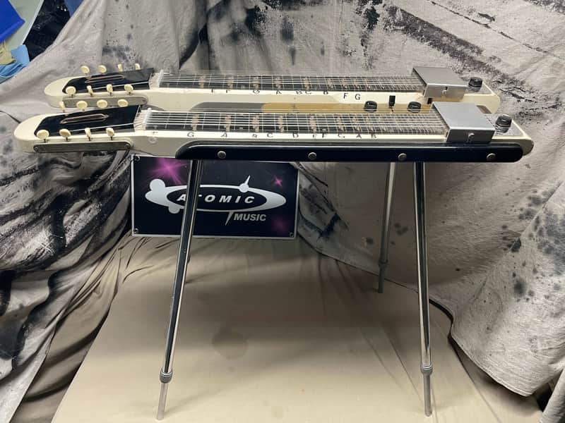 National Dual 8-String Double Neck Electric Steel Guitar with Legs - Local Pickup Only image 1